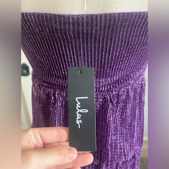 Lulus Purple Tiered Strapless Dress - Picture 4 of 5